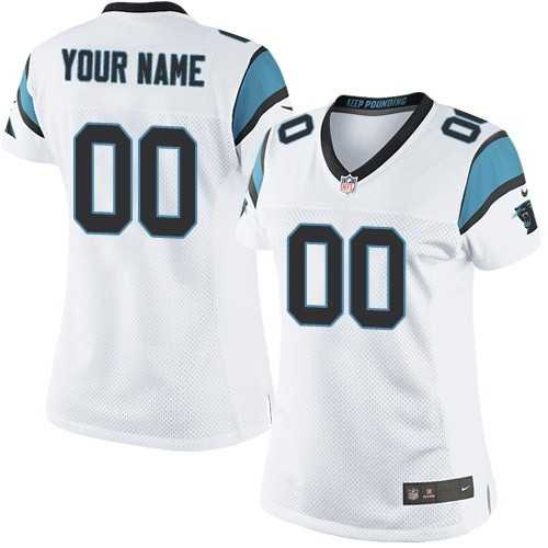 Women Nike Carolina Panthers Customized White Team Color Stitched NFL Game Jersey,We sell and wholesale Women Nike Carolina Panthers Customized White Team Color Stitched NFL Game Jersey on line form chian!